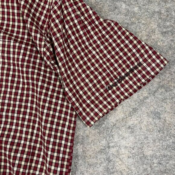 Walt Disney World Mickey Mouse Mens Checkered Short Sleeve Shirt Size‎ M Cotton - Picture 4 of 9